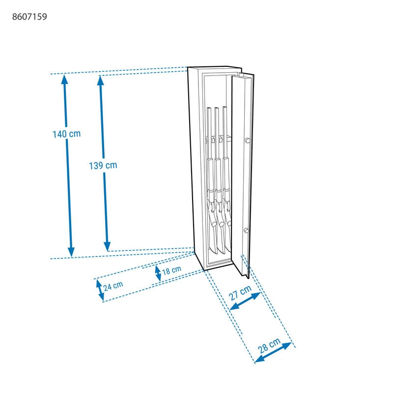 Armoire Forte 4 Armes SOLOGNAC 500 11 Armoire Forte 4 Armes SOLOGNAC 500 – Image 9