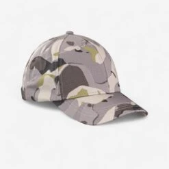 Casquette Chasse 500 Résistante Camo Woodland Gris