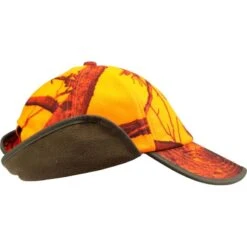 CASQUETTE CHASSE A RABAT CAMOUFLAGE ORANGE -Magasin D'Équipement De Chasse casquette chasse a rabat camouflage orange 3