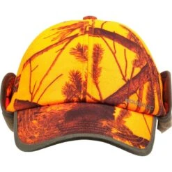CASQUETTE CHASSE A RABAT CAMOUFLAGE ORANGE -Magasin D'Équipement De Chasse casquette chasse a rabat camouflage orange 4