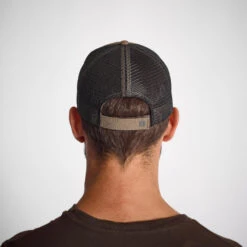 CASQUETTE TRUCKER BEIGE PATCH SOLOGNAC RESISTANT GEAR -Magasin D'Équipement De Chasse casquette trucker beige patch solognac resistant gear 3