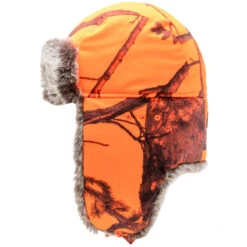 CHAPKA CHASSE CAMOUFLAGE ORANGE -Magasin D'Équipement De Chasse chapka chasse camouflage orange 3