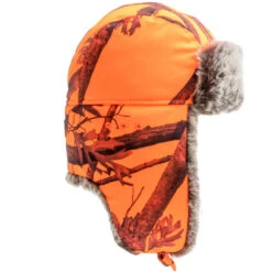 CHAPKA CHASSE CAMOUFLAGE ORANGE -Magasin D'Équipement De Chasse chapka chasse camouflage orange 4