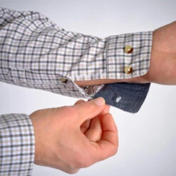 CHEMISE 100 A CARREAUX BLANCHE -Magasin D'Équipement De Chasse chemise 100 a carreaux blanche 4