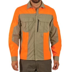 Chemise Manches Longues Légère Et Respirante Chasse 520 Verte Et Fluo -Magasin D'Équipement De Chasse chemise manches longues legere et respirante chasse 520 verte et fluo 2