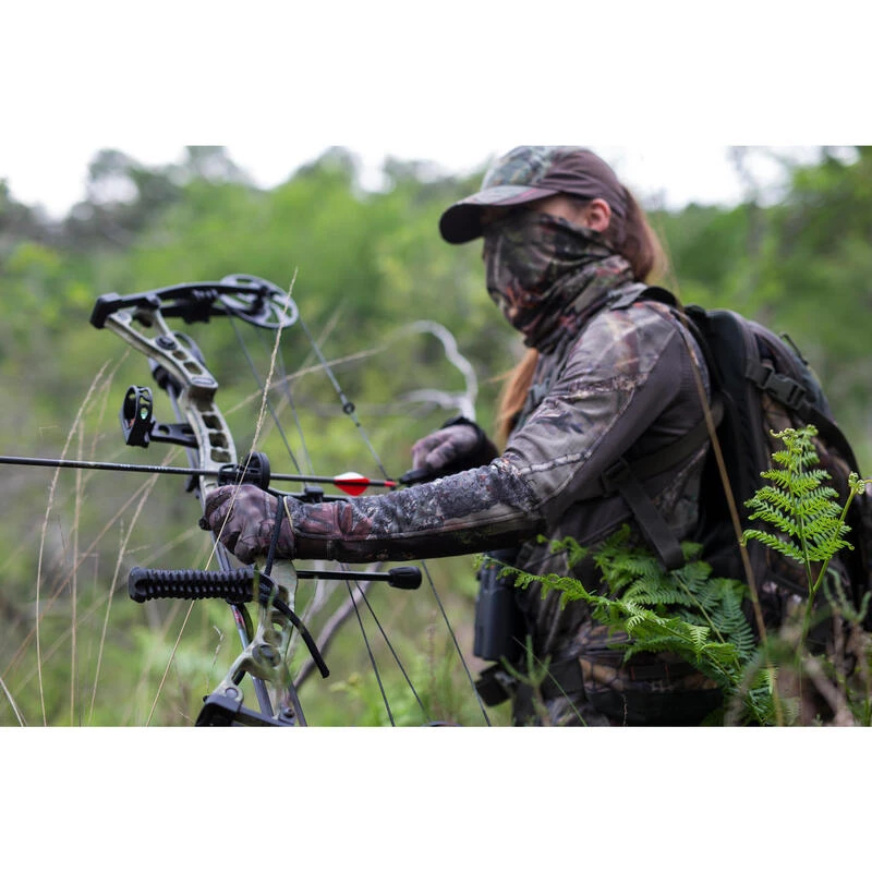 Gants De Chasse Polyester Respirants Femme - 500 Camouflage 10 Gants De Chasse Polyester Respirants Femme - 500 Camouflage – Image 8