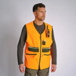 Gilet Chasse Réversible 500 Fluo/vert