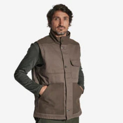 GILET RESISTANT 500 MARRON -Magasin D'Équipement De Chasse gilet resistant 500 marron 6