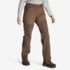 PANTALON CHASSE FEMME IMPERMEABLE 500 MARRON 1 PANTALON CHASSE FEMME IMPERMEABLE 500 MARRON -Magasin D'Équipement De Chasse pantalon chasse femme impermeable 500 marron