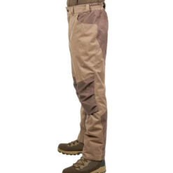 PANTALON CHASSE IMPERMEABLE CHAUD SILENCIEUX MARRON 520 -Magasin D'Équipement De Chasse pantalon chasse impermeable chaud silencieux marron 520 2