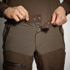 PANTALON CHASSE IMPERMÉABLE RENFORT MARRON 900 BÉCASSE -Magasin D'Équipement De Chasse pantalon chasse impermeable renfort marron 900 becasse 8