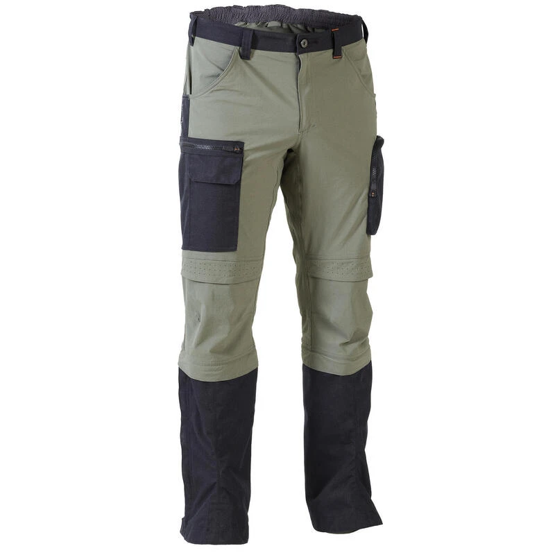 Pantalon Chasse Léger, Résistant Et Respirant Homme - Steppe 920 Guêtres Vert 3 Pantalon Chasse Léger, Résistant Et Respirant Homme - Steppe 920 Guêtres Vert