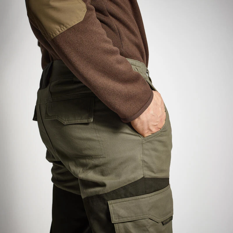 PANTALON Chasse RENFORT BIcolore - Vert 520 5 PANTALON Chasse RENFORT BIcolore - Vert 520 – Image 3