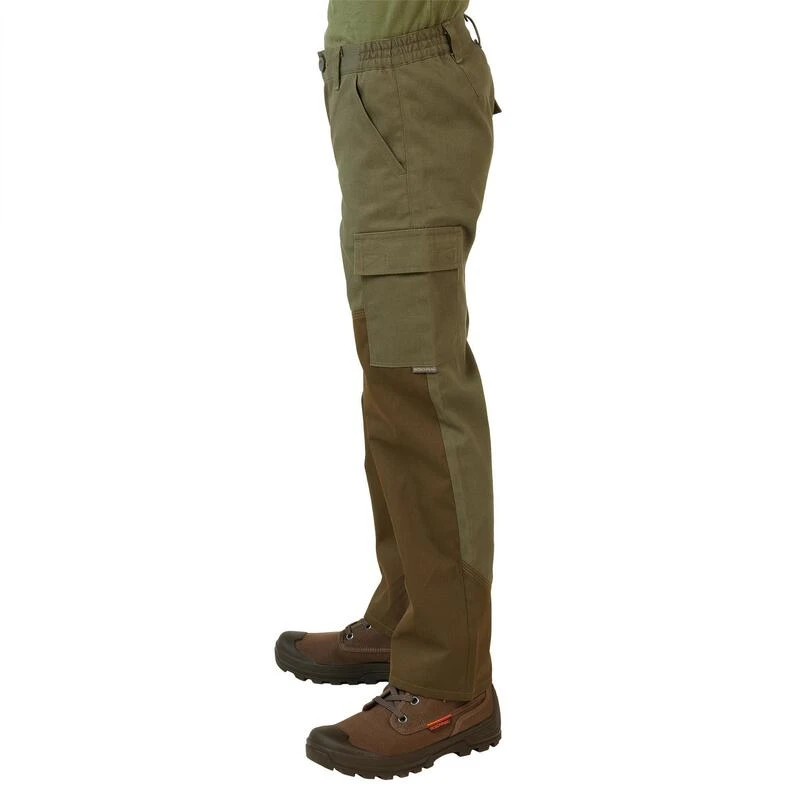 PANTALON RENFORT JUNIOR - 100 VERT ET MARRON 7 PANTALON RENFORT JUNIOR - 100 VERT ET MARRON – Image 5