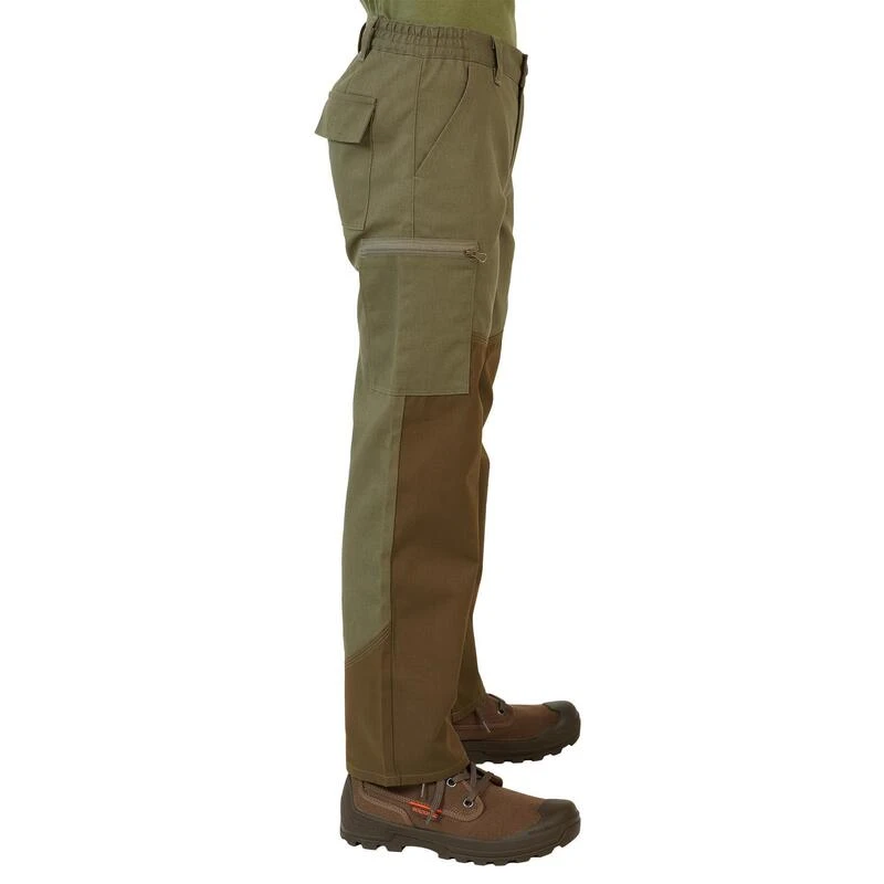 PANTALON RENFORT JUNIOR - 100 VERT ET MARRON 8 PANTALON RENFORT JUNIOR - 100 VERT ET MARRON – Image 6