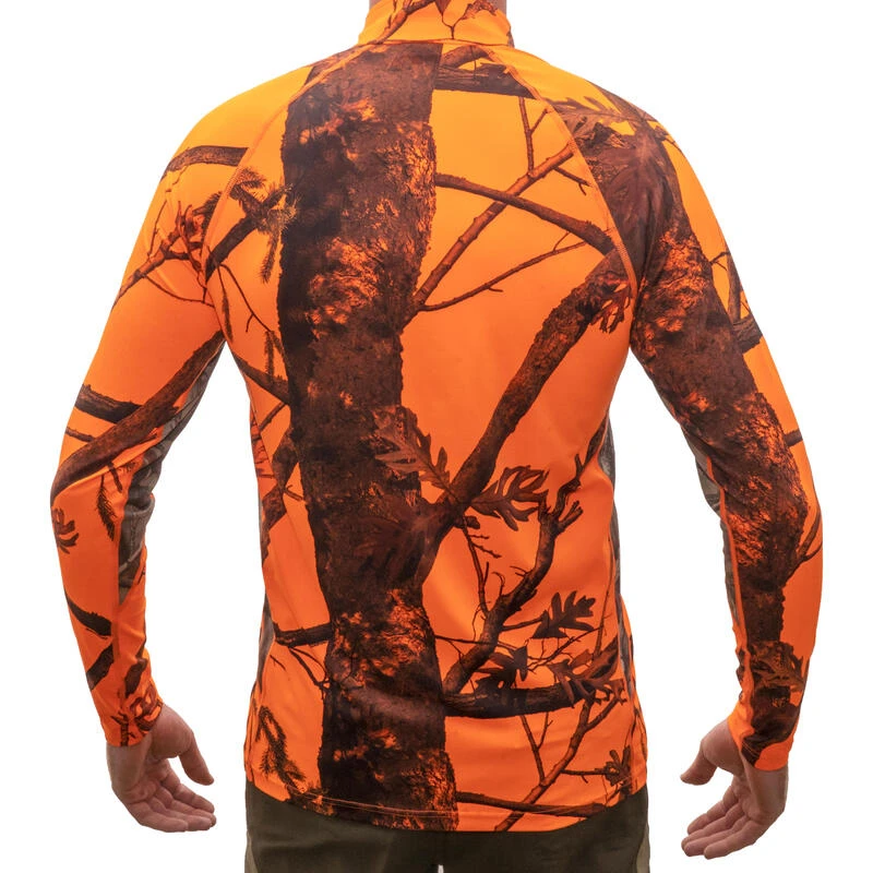 T-SHIRT CHASSE RESPIRANT MANCHES LONGUES CAMOUFLAGE FLUO 500 6 T-SHIRT CHASSE RESPIRANT MANCHES LONGUES CAMOUFLAGE FLUO 500 – Image 4
