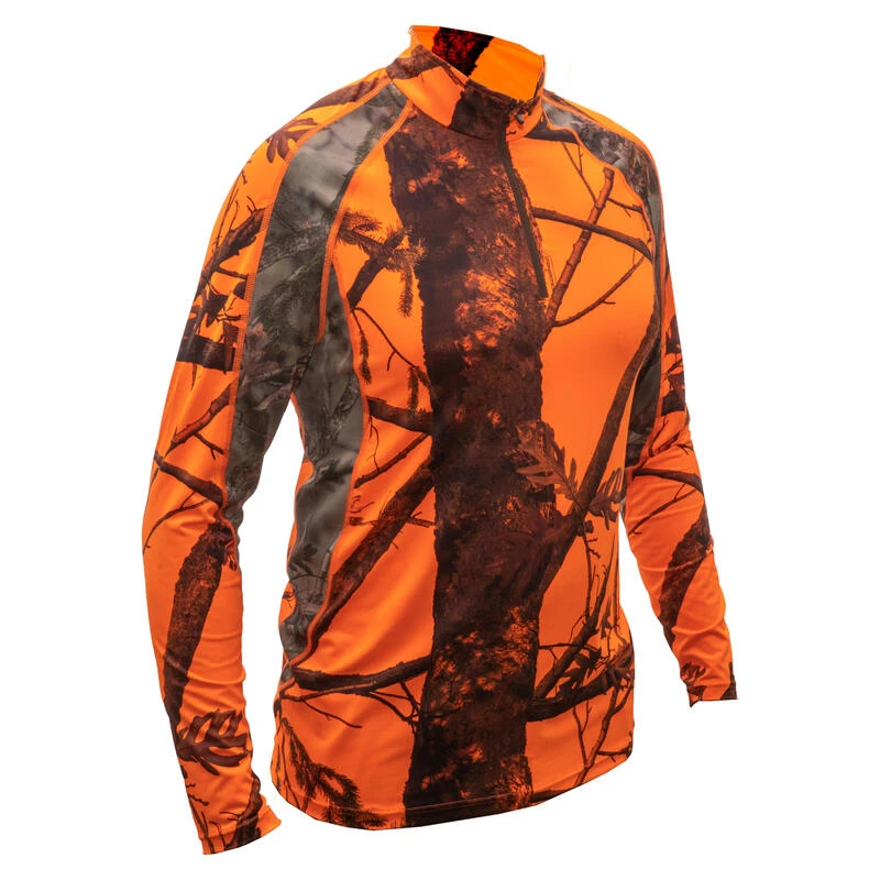 T-SHIRT CHASSE RESPIRANT MANCHES LONGUES CAMOUFLAGE FLUO 500 3 T-SHIRT CHASSE RESPIRANT MANCHES LONGUES CAMOUFLAGE FLUO 500