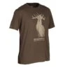T-shirt Manches Courtes Chasse Coton Homme - 100 Cerf Marron -Magasin D'Équipement De Chasse t shirt manches courtes chasse coton homme 100 cerf marron