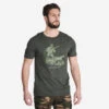 T-shirt Manches Courtes Chasse Coton Homme - 100 Chien Arrêt Vert -Magasin D'Équipement De Chasse t shirt manches courtes chasse coton homme 100 chien arret vert