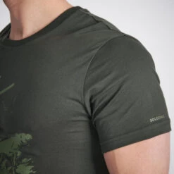 T-shirt Manches Courtes Chasse Coton Homme - 100 Chien Arrêt Vert -Magasin D'Équipement De Chasse t shirt manches courtes chasse coton homme 100 chien arret vert 3