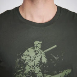 T-shirt Manches Courtes Chasse Coton Homme - 100 Chien Arrêt Vert -Magasin D'Équipement De Chasse t shirt manches courtes chasse coton homme 100 chien arret vert 4