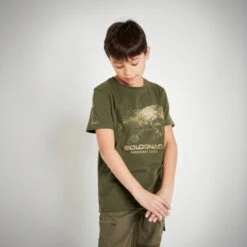 T-SHIRT Manches Courtes Junior 100 Sanglier Vert -Magasin D'Équipement De Chasse t shirt manches courtes junior 100 sanglier vert 4