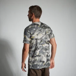T-SHIRT RESISTANT 100 CAMO WOODLAND GRIS -Magasin D'Équipement De Chasse t shirt resistant 100 camo woodland gris 2