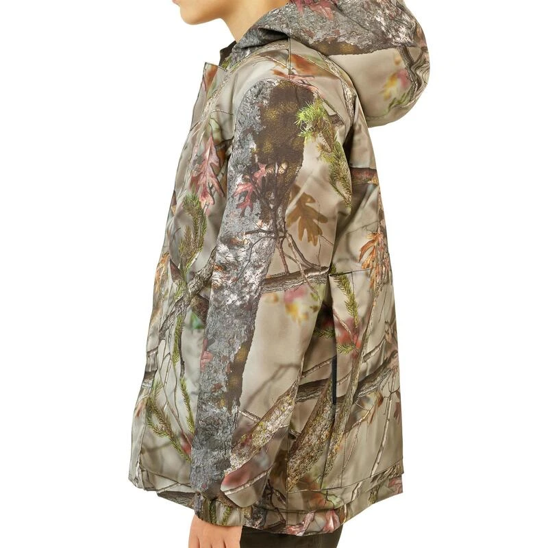VESTE CHASSE CHAUDE ET IMPERMÉABLE SIBIR 300 JUNIOR CAMOUFLAGE KAMO-BR 4 VESTE CHASSE CHAUDE ET IMPERMÉABLE SIBIR 300 JUNIOR CAMOUFLAGE KAMO-BR – Image 2