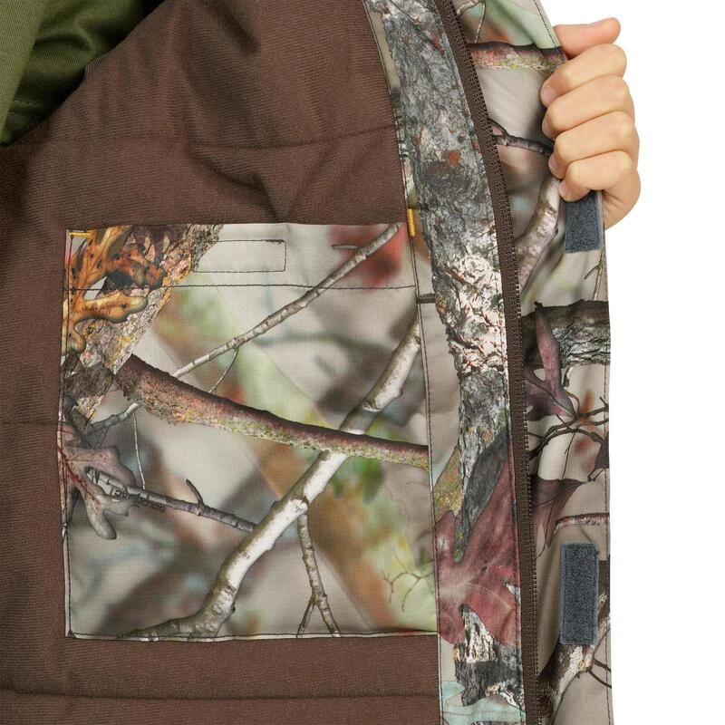 VESTE CHASSE CHAUDE ET IMPERMÉABLE SIBIR 300 JUNIOR CAMOUFLAGE KAMO-BR 11 VESTE CHASSE CHAUDE ET IMPERMÉABLE SIBIR 300 JUNIOR CAMOUFLAGE KAMO-BR – Image 9