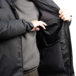 VESTE CHASSE CHAUDE IMPERMEABLE NOIRE 100 -Magasin D'Équipement De Chasse veste chasse chaude impermeable noire 100 7