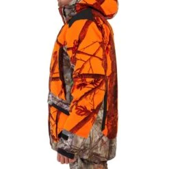 VESTE CHASSE POSTE IMPERMÉABLE CHAUDE 3 EN 1 CAMO FLUO 900 -Magasin D'Équipement De Chasse veste chasse poste impermeable chaude 3 en 1 camo fluo 900 4