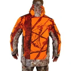 VESTE CHASSE POSTE IMPERMÉABLE CHAUDE 3 EN 1 CAMO FLUO 900 -Magasin D'Équipement De Chasse veste chasse poste impermeable chaude 3 en 1 camo fluo 900 5