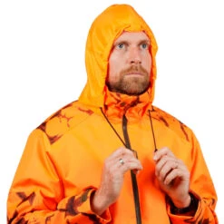 VESTE CHASSE RESISTANTE IMPERMEABLE ORANGE FLUO SUPERTRACK 100 -Magasin D'Équipement De Chasse veste chasse resistante impermeable orange fluo supertrack 100 9