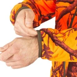 VESTE CHASSE REVERSIBLE SILENCIEUSE CAMOUFLAGE/CAMOUFLAGE FLUO -Magasin D'Équipement De Chasse veste chasse reversible silencieuse camouflagecamouflage fluo 4