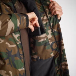 VESTE IMPERMEABLE CHAUDE 100 CAMO WOODLAND -Magasin D'Équipement De Chasse veste impermeable chaude 100 camo woodland 6