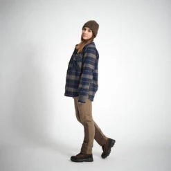 VESTE MOUTONNÉE TYPE SURCHEMISE 500 BLEU -Magasin D'Équipement De Chasse veste moutonnee type surchemise 500 bleu 3