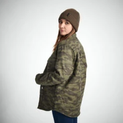 VESTE MOUTONNÉE TYPE SURCHEMISE 500 CAMO -Magasin D'Équipement De Chasse veste moutonnee type surchemise 500 camo 4