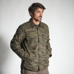 VESTE MOUTONNÉE TYPE SURCHEMISE 500 CAMO -Magasin D'Équipement De Chasse veste moutonnee type surchemise 500 camo 5