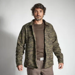 VESTE MOUTONNÉE TYPE SURCHEMISE 500 CAMO -Magasin D'Équipement De Chasse veste moutonnee type surchemise 500 camo 7