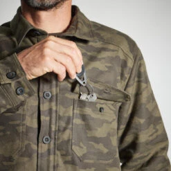 VESTE MOUTONNÉE TYPE SURCHEMISE 500 CAMO -Magasin D'Équipement De Chasse veste moutonnee type surchemise 500 camo 8