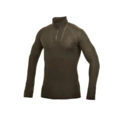 Woolpower Merino Base Layer Zip Turtleneck LITE - Vert Pin -Magasin D'Équipement De Chasse woolpower merino base layer zip turtleneck lite vert pin 2