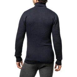Woolpower Merino Mid Layer Zip Turtleneck 400 - Marine Foncé -Magasin D'Équipement De Chasse woolpower merino mid layer zip turtleneck 400 marine fonce 2