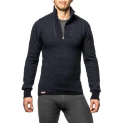 Woolpower Merino Mid Layer Zip Turtleneck 400 - Marine Foncé -Magasin D'Équipement De Chasse woolpower merino mid layer zip turtleneck 400 marine fonce 3