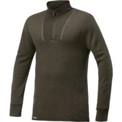 Woolpower Merino Mid Layer Zip Turtleneck 400 - Vert Pin -Magasin D'Équipement De Chasse woolpower merino mid layer zip turtleneck 400 vert pin 2